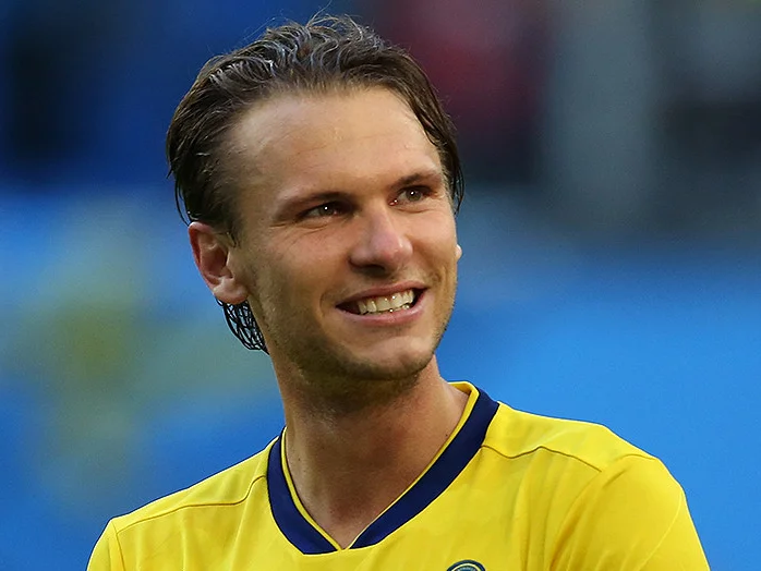 Albin Ekdal i Sveriges landslagströja 2018