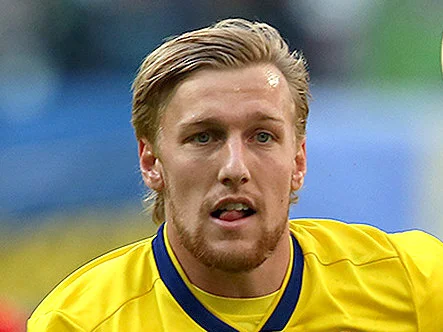 Emil Forsberg i Sveriges landslagströja 2018